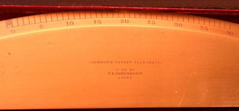 Goodman planimeter by Harding, detail