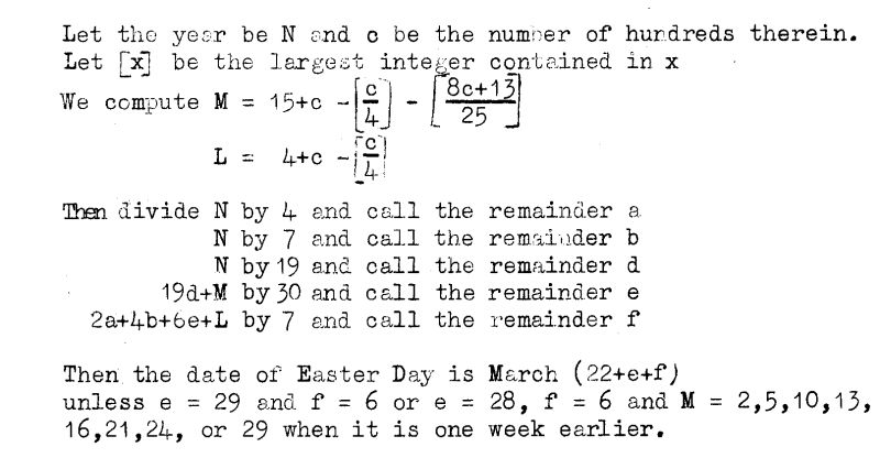 Calculation